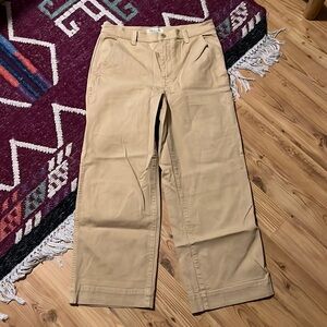 Madewell perfect vintage wide leg pant in camel.